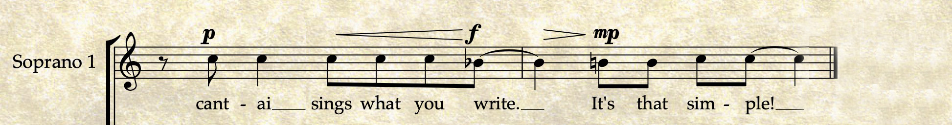 Cantai Sings What You Write